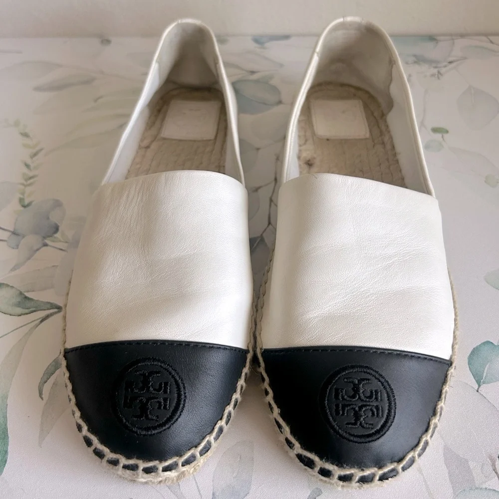 Tory Burch Color block Cap Toe Espadrille Flats
